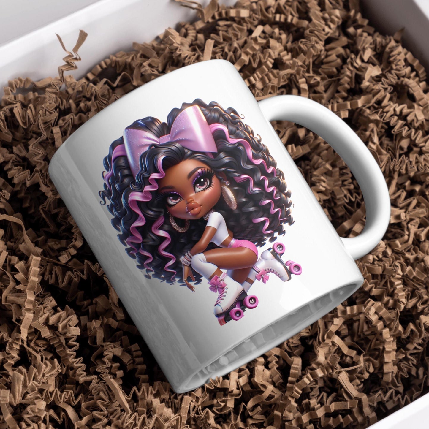 Sassy Sugar High Roller Skate Black Girl Magic Digital Design SVG, PNG, JPG, PDF - Instant Download