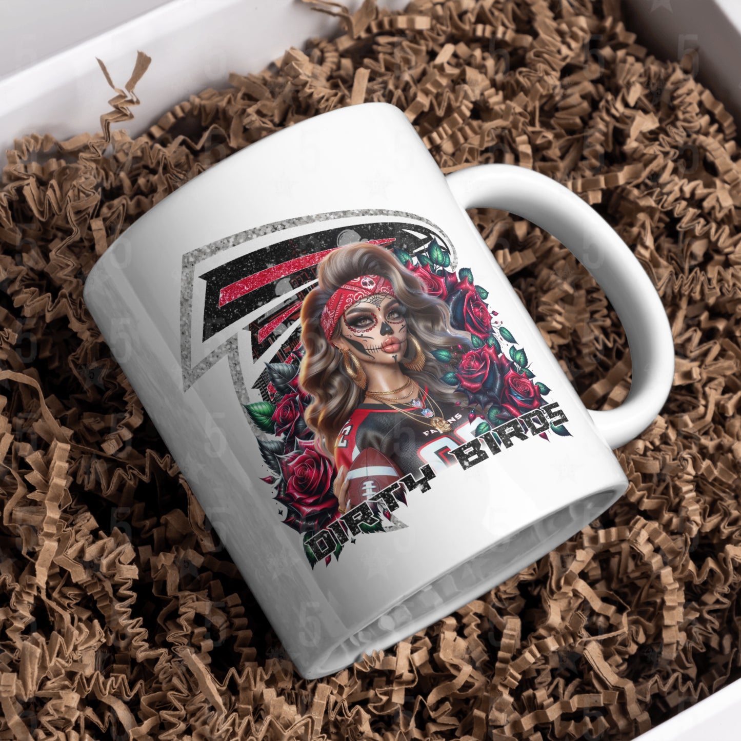 Atlanta Falcons Día de los Muertos Design SVG, PNG, JPG, PDF - Instant Download