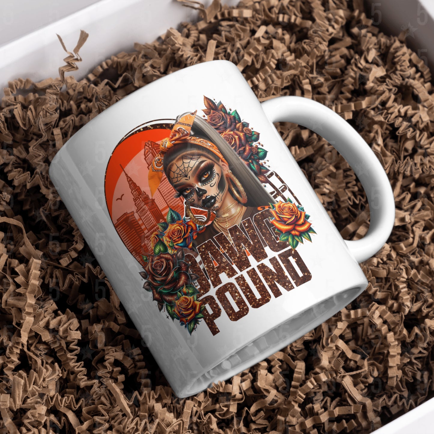 Cleveland Browns Día de los Muertos Digital Design SVG, PNG, JPG, PDF - Instant Download
