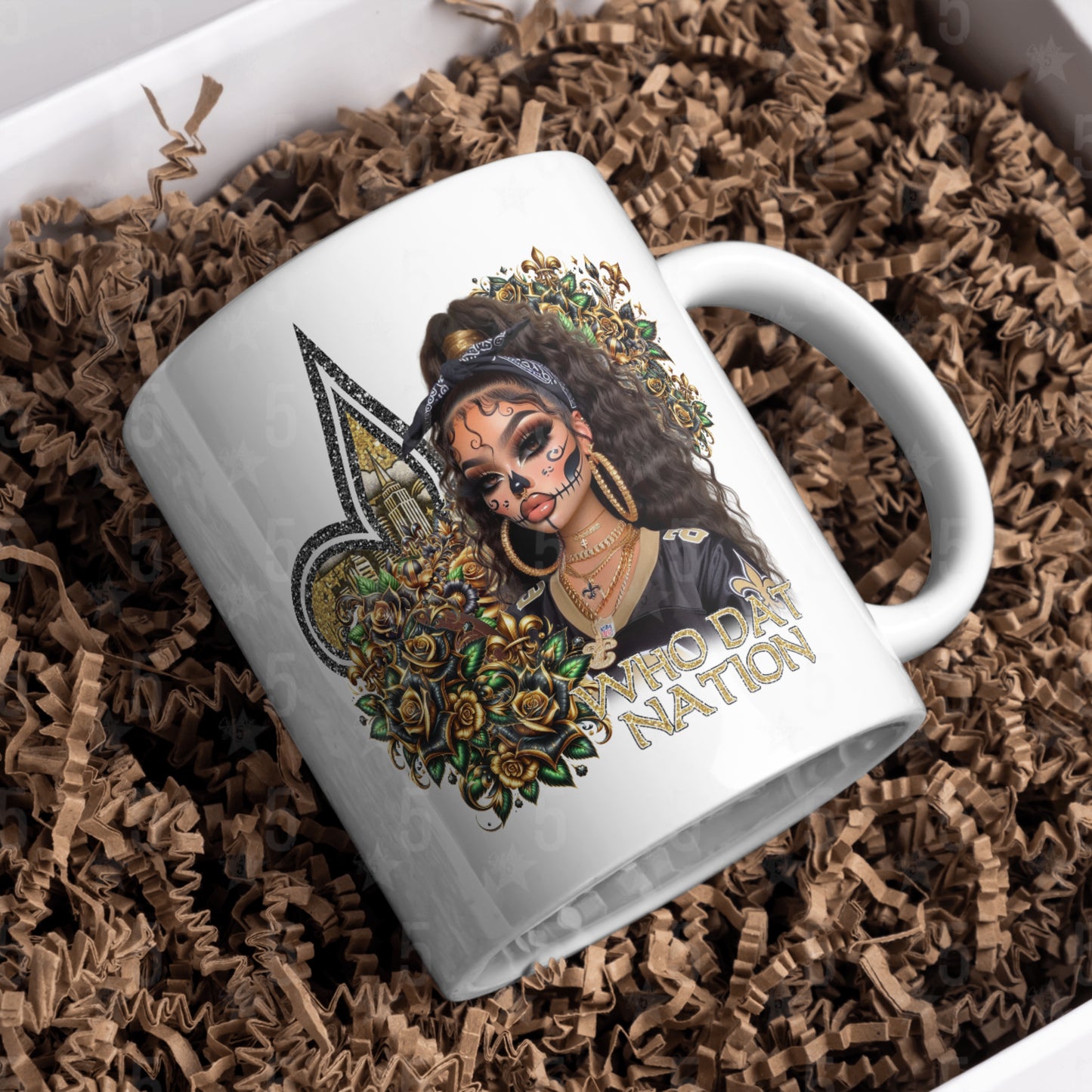 New Orleans Saints Día de los Muertos Design SVG, PNG, JPG, PDF - Instant Download