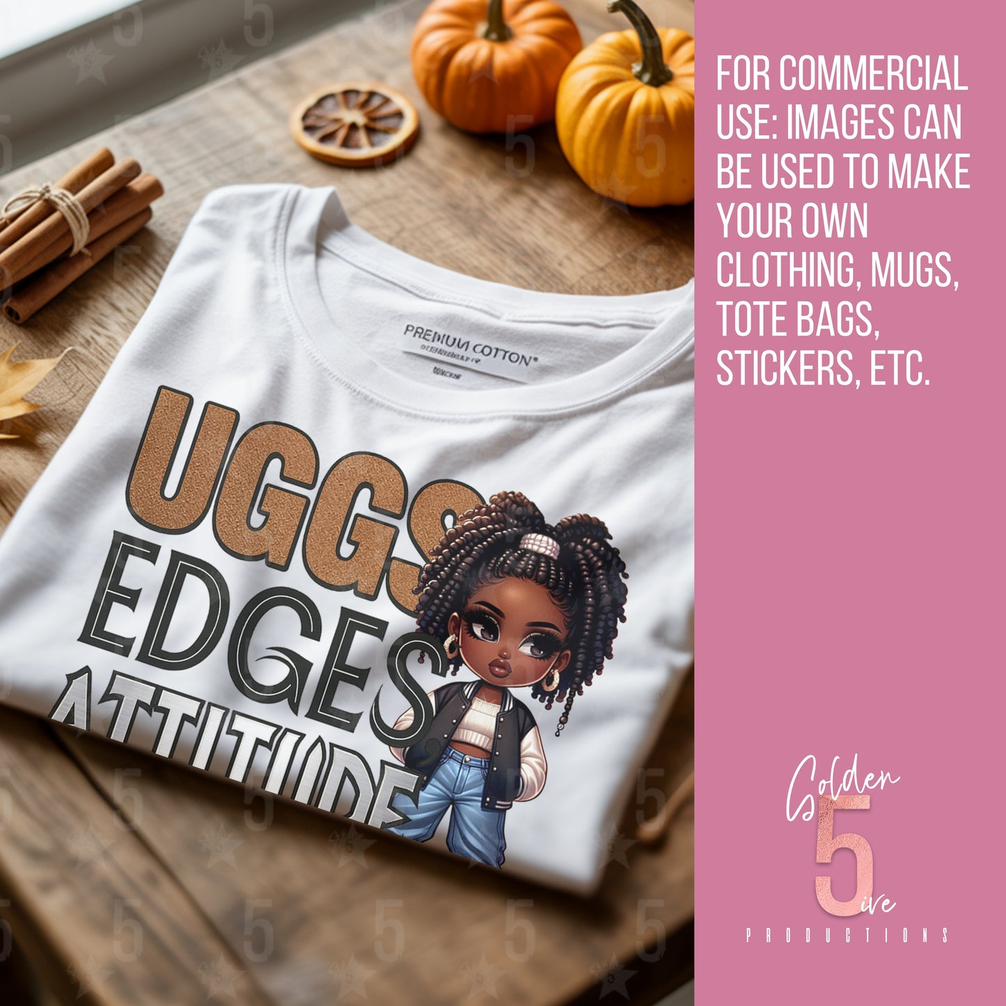 Uggs, Edges, & Attitude Digital Design SVG, PNG, JPG, PDF - Instant Download