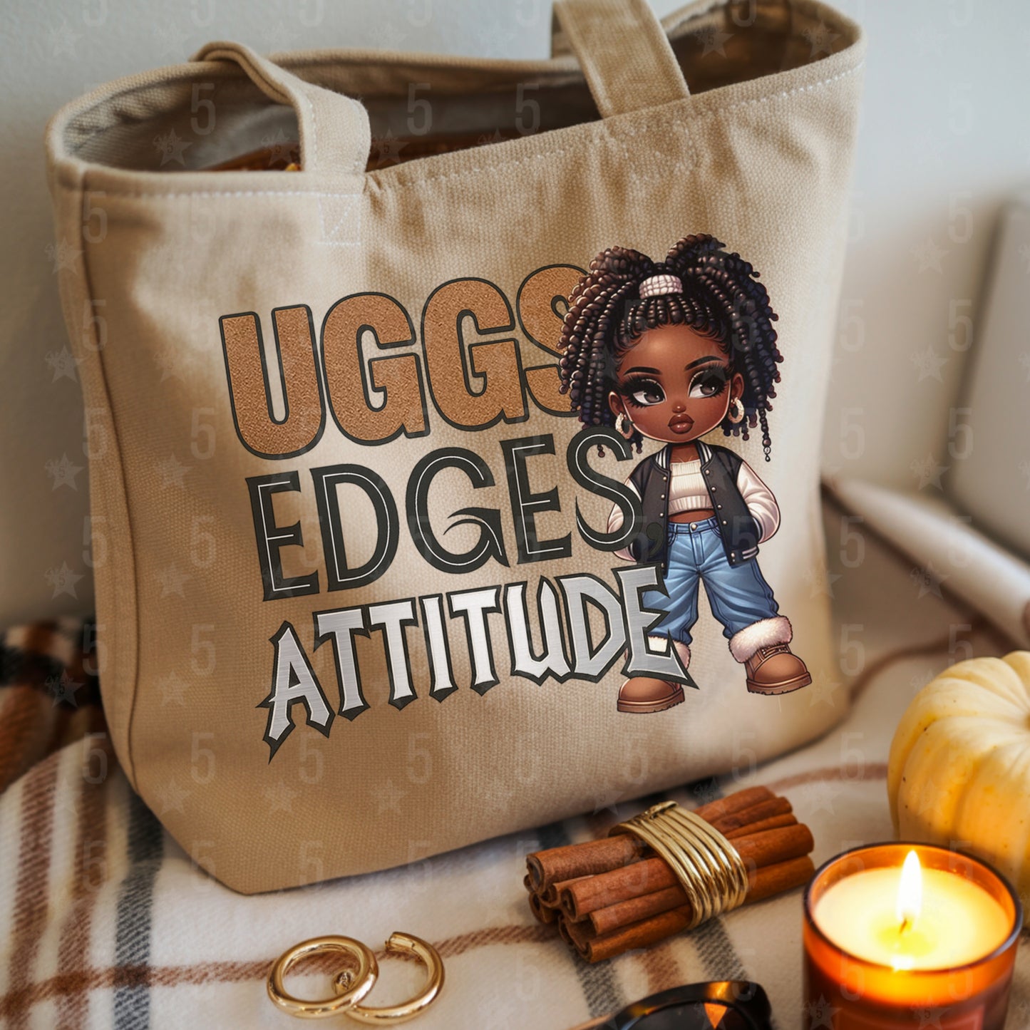 Uggs, Edges, & Attitude Digital Design SVG, PNG, JPG, PDF - Instant Download