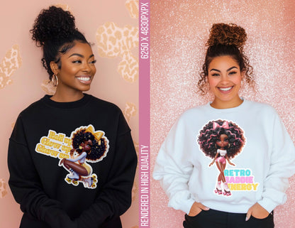 Quoted Sassy Sugar High Roller Skate Black Girl Magic Digital Design SVG, PNG, JPG, PDF - Instant Download