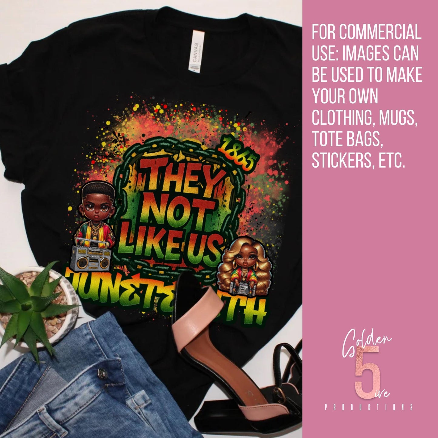 They Not Like Us Juneteenth Digital Design SVG, PNG, JPG, PDF - Instant Download