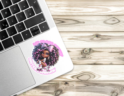 Quoted Sassy Sugar High Roller Skate Black Girl Magic Digital Design SVG, PNG, JPG, PDF - Instant Download