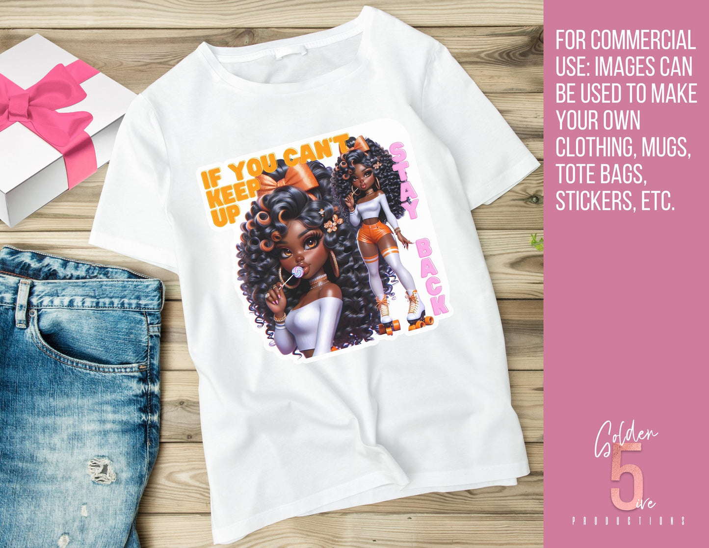 Quoted Sassy Sugar High Roller Skate Black Girl Magic Digital Design SVG, PNG, JPG, PDF - Instant Download