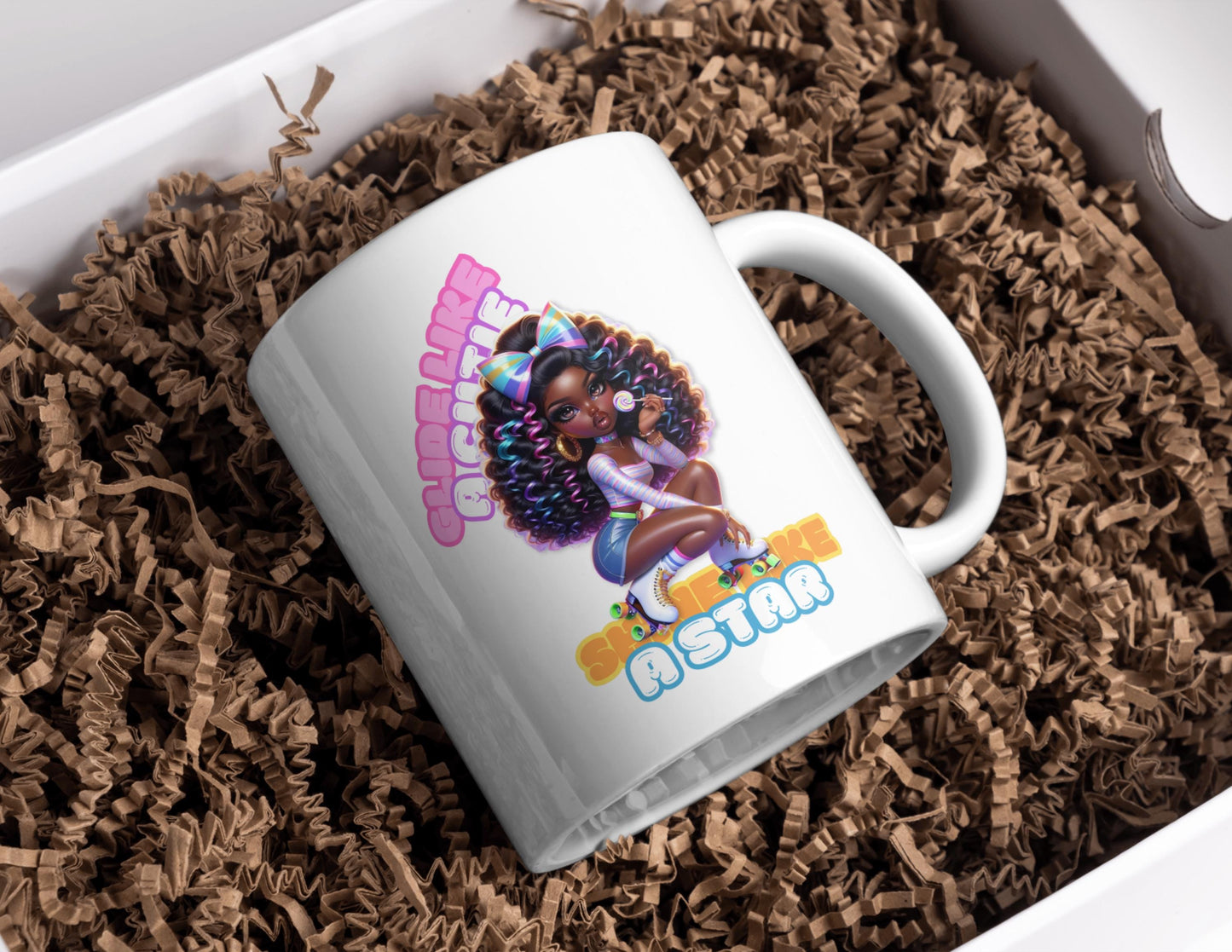 Quoted Sassy Sugar High Roller Skate Black Girl Magic Digital Design SVG, PNG, JPG, PDF - Instant Download