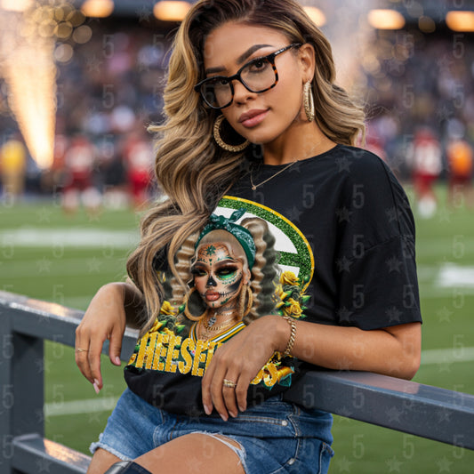 Green Bay Packers Día de los Muertos Design SVG, PNG, JPG, PDF - Instant Download