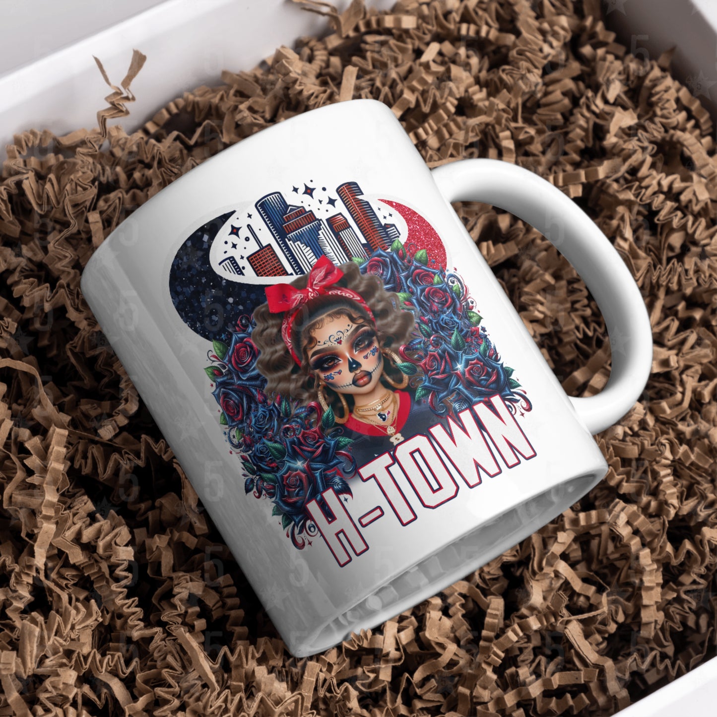 Houston Texans Día de los Muertos Design SVG, PNG, JPG, PDF - Instant Download