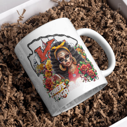 Kansas City Chiefs Día de los Muertos Design SVG, PNG, JPG, PDF - Instant Download