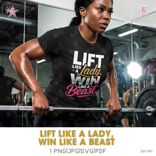 Black woman deadlifting in a fitness shirt