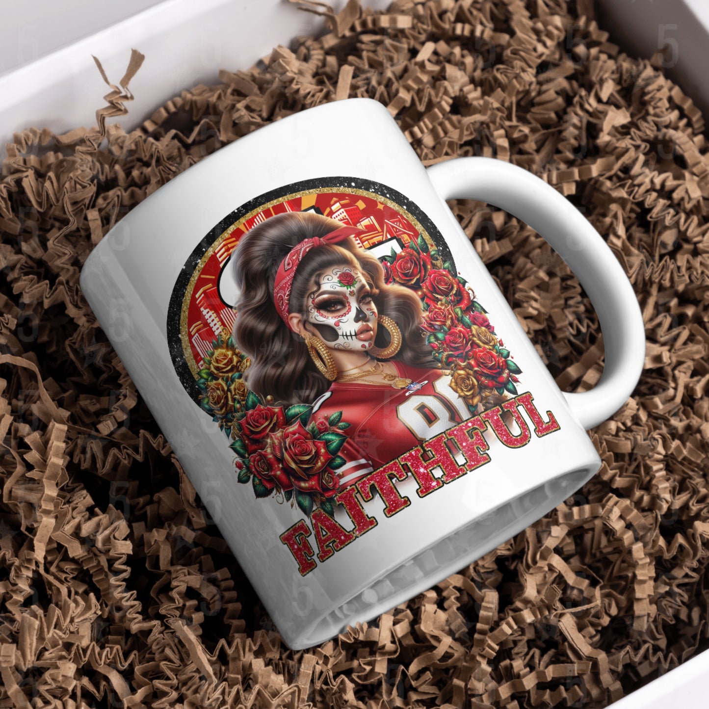 San Francisco 49ers Día de los Muertos Design SVG, PNG, JPG, PDF - Instant Download