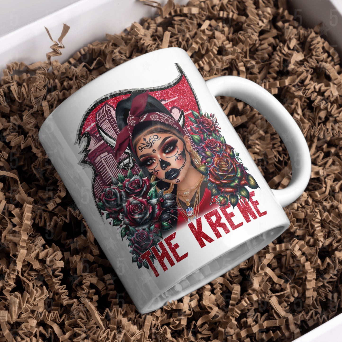 Tampa Bay Buccaneers Día de los Muertos Design SVG, PNG, JPG, PDF - Instant Download