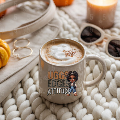 Uggs, Edges, & Attitude Digital Design SVG, PNG, JPG, PDF - Instant Download