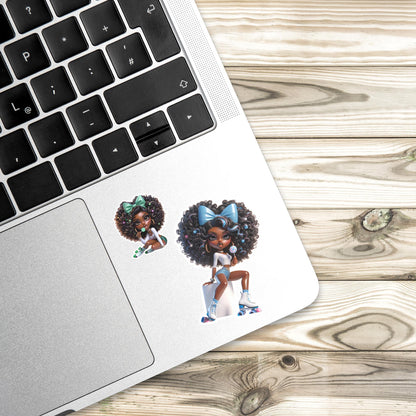 Sassy Sugar High Roller Skate Black Girl Magic Digital Design SVG, PNG, JPG, PDF - Instant Download
